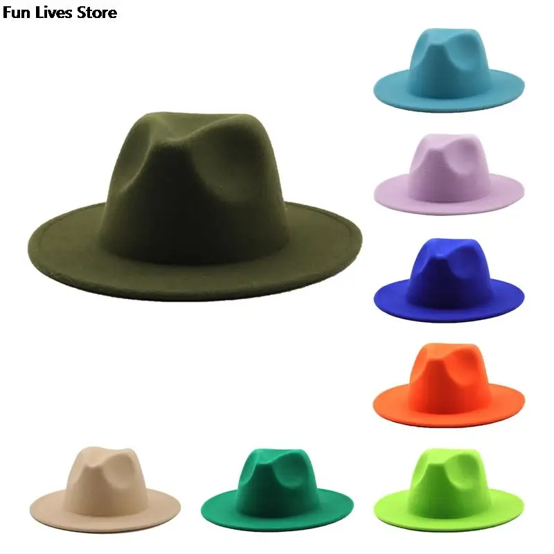 Women Men Fedora Hat Classic Wool Wide Brim Caps Winter Derby Wedding Church Jazz Hats Vintage Chapeau Elegant Formal Panama
Women Men Fedora Hat Classic Wool Wide Brim Caps Winter Derby Wedding Church Jazz Hats Vintage Chapeau Elegant Formal Panama