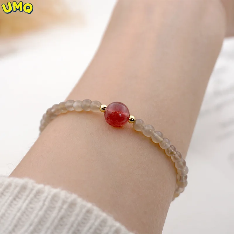 UMQ Simple Grey Moonstone Bracelet Crystal Bracelet Fine Strawberry Crystal Bracelet Accessory Gift
UMQ Simple Grey Moonstone Bracelet Crystal Bracelet Fine Strawberry Crystal Bracelet Accessory Gift
