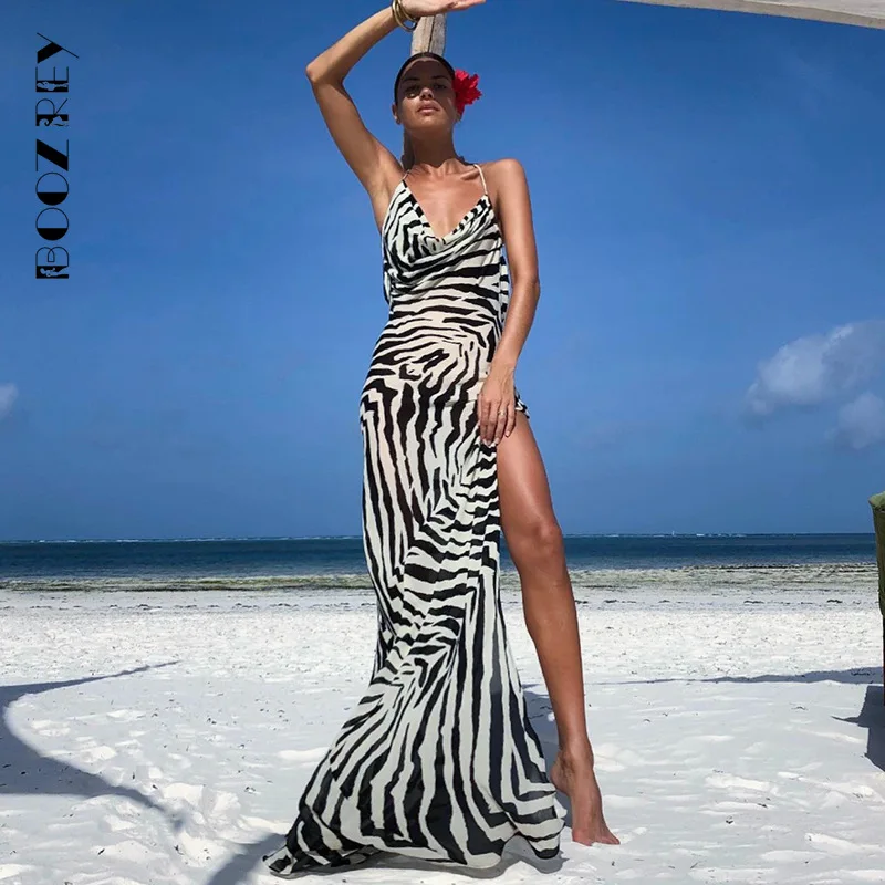 BoozRey Summer Sling High Split Stripe Long Dress for Women Printed Elegant Beach Clothing Party V Neck Female Dresses Vestidos
BoozRey Summer Sling High Split Stripe Long Dress for Women Printed Elegant Beach Clothing Party V Neck Female Dresses Vestidos