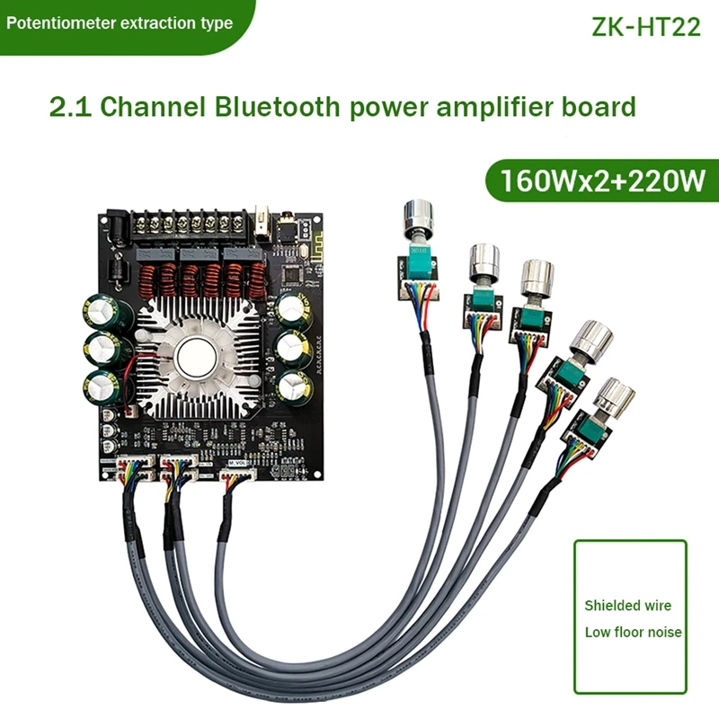 TDA7498E 160WX2+220W Audio Amplifier Board HT22 Leaded Bluetooth Amplifier Module 2.1 Channel Tone Subwoofer Module
TDA7498E 160WX2+220W Audio Amplifier Board HT22 Leaded Bluetooth Amplifier Module 2.1 Channel Tone Subwoofer Module