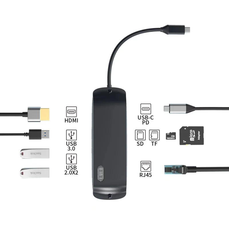2023 Laptop Multifunctional Color Docking Station HUB to HDMI Compatible USB 3.0 Hub Adapter C-Hub for MacBook Pro Lenovo ThinkP
2023 Laptop Multifunctional Color Docking Station HUB to HDMI Compatible USB 3.0 Hub Adapter C-Hub for MacBook Pro Lenovo ThinkP