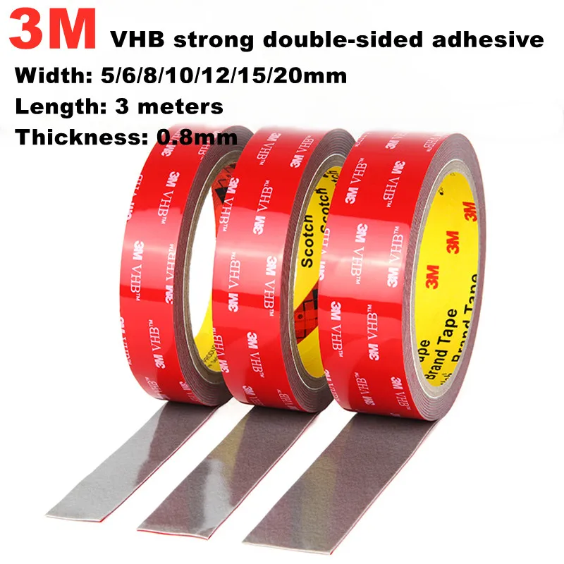 3M Super Strong Double Side Acrylic Foam Tape Anti-Sunburn Temperature Non-Track Acrylic Adhesive For Car DIY Crafts Home Deco
3M Super Strong Double Side Acrylic Foam Tape Anti-Sunburn Temperature Non-Track Acrylic Adhesive For Car DIY Crafts Home Deco