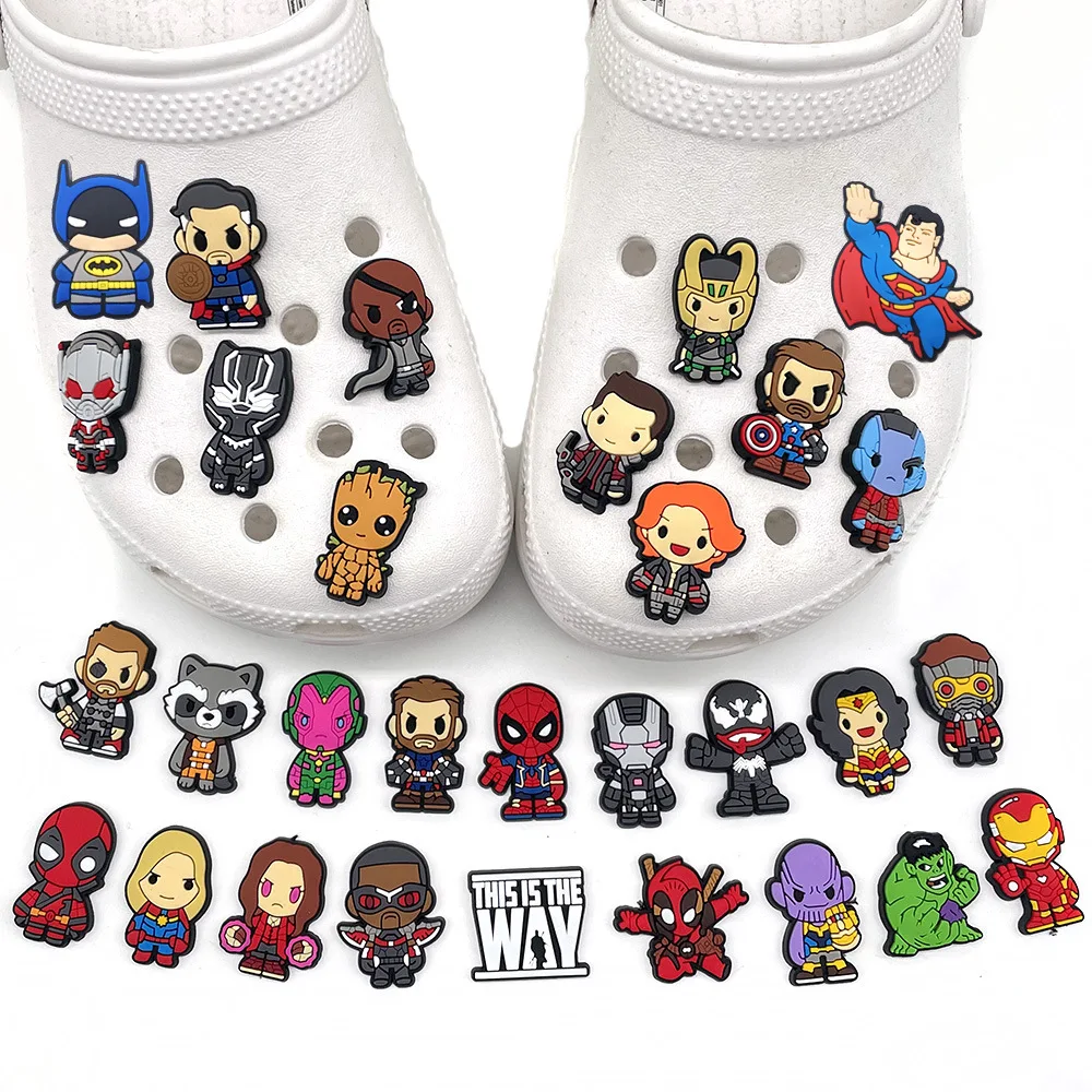 1/5/10PCS PVC Cartoon Super Hero Shoe Charms Spiderman DIY Shoe Accessories Fit Croc Clogs Decorations Buckle Kids Gifts Jibz
1/5/10PCS PVC Cartoon Super Hero Shoe Charms Spiderman DIY Shoe Accessories Fit Croc Clogs Decorations Buckle Kids Gifts Jibz