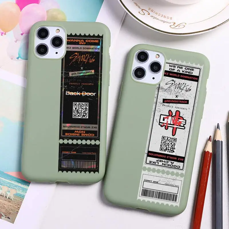 Stray Kids Air tickets Design Phone Case For iphone 13 12 11 Pro Max Mini XS 8 7 6 6S Plus X SE20 XR Candy green Silicone cover
Stray Kids Air tickets Design Phone Case For iphone 13 12 11 Pro Max Mini XS 8 7 6 6S Plus X SE20 XR Candy green Silicone cover