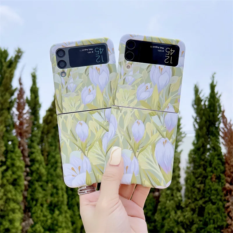 Green Purple Tulip Flower Phone Case for Samsung Galaxy Z Flip 3 5G Hard PC Back Cover for ZFlip3 Cases Protective Shell
Green Purple Tulip Flower Phone Case for Samsung Galaxy Z Flip 3 5G Hard PC Back Cover for ZFlip3 Cases Protective Shell