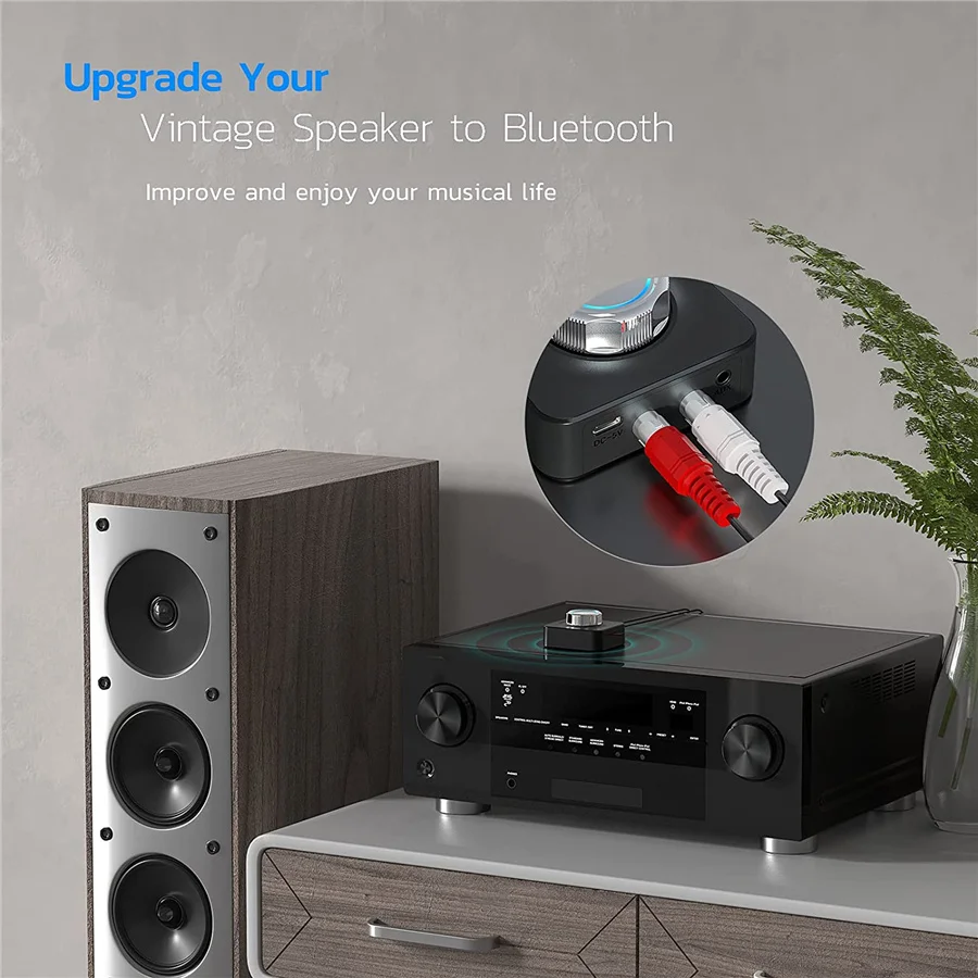 Bluetooth 5 0 приемник 3D стерео TF карта RCA 3 мм AUX разъем беспроводной адаптер для