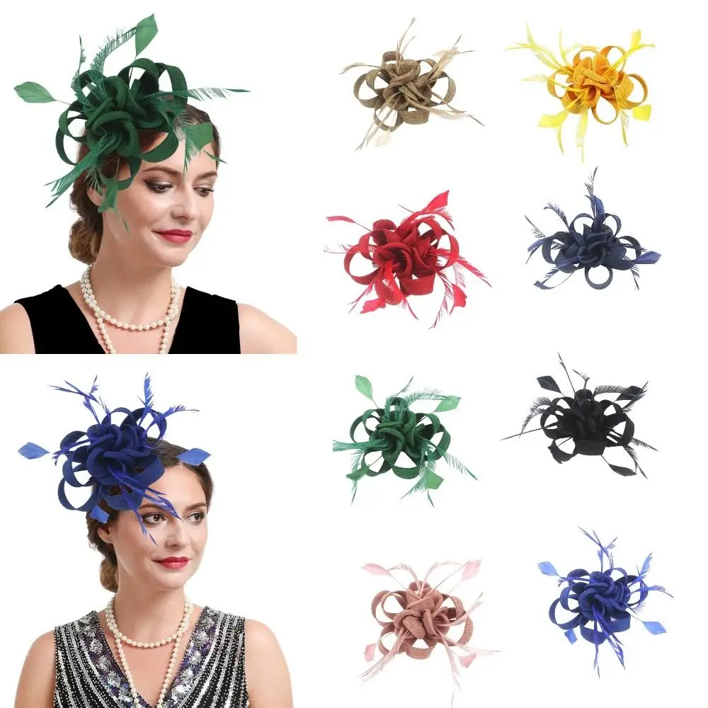 Headband Brid Fascinator Hairpin Fashion Feathers Ribbon With Clip Flower Mesh Hat Yarn Solid Color Headwear Cap Wedding Party
Headband Brid Fascinator Hairpin Fashion Feathers Ribbon With Clip Flower Mesh Hat Yarn Solid Color Headwear Cap Wedding Party