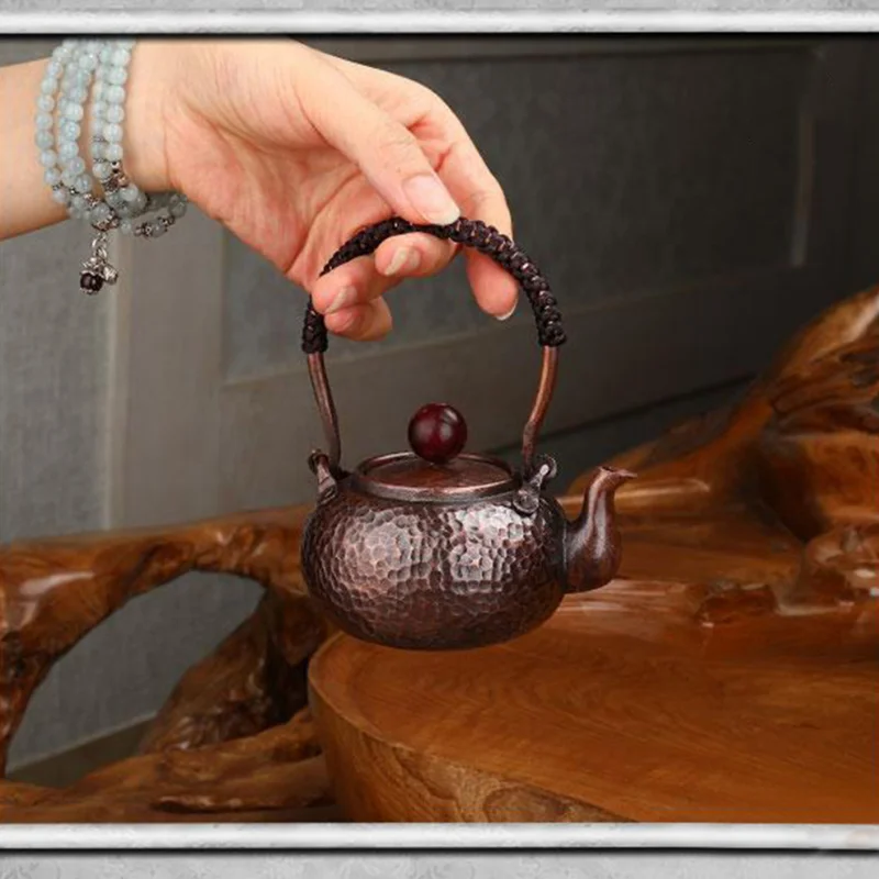 300/500 ML Handmade Small Copper Pot Vintage Red Copper Teapot Handle Hammer Point Small Bubble Pot Copper Tea Set
300/500 ML Handmade Small Copper Pot Vintage Red Copper Teapot Handle Hammer Point Small Bubble Pot Copper Tea Set