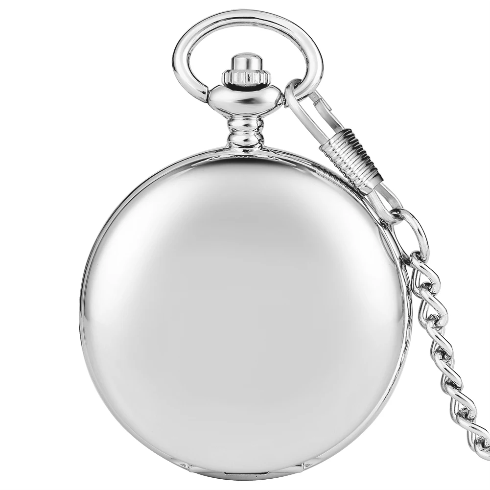 Classic Silver Smooth Mirror Cover Manual Mechanical Pocket Watch Roman Numerals Round Dial Double Hunter Pendant Vintage Clock
Classic Silver Smooth Mirror Cover Manual Mechanical Pocket Watch Roman Numerals Round Dial Double Hunter Pendant Vintage Clock