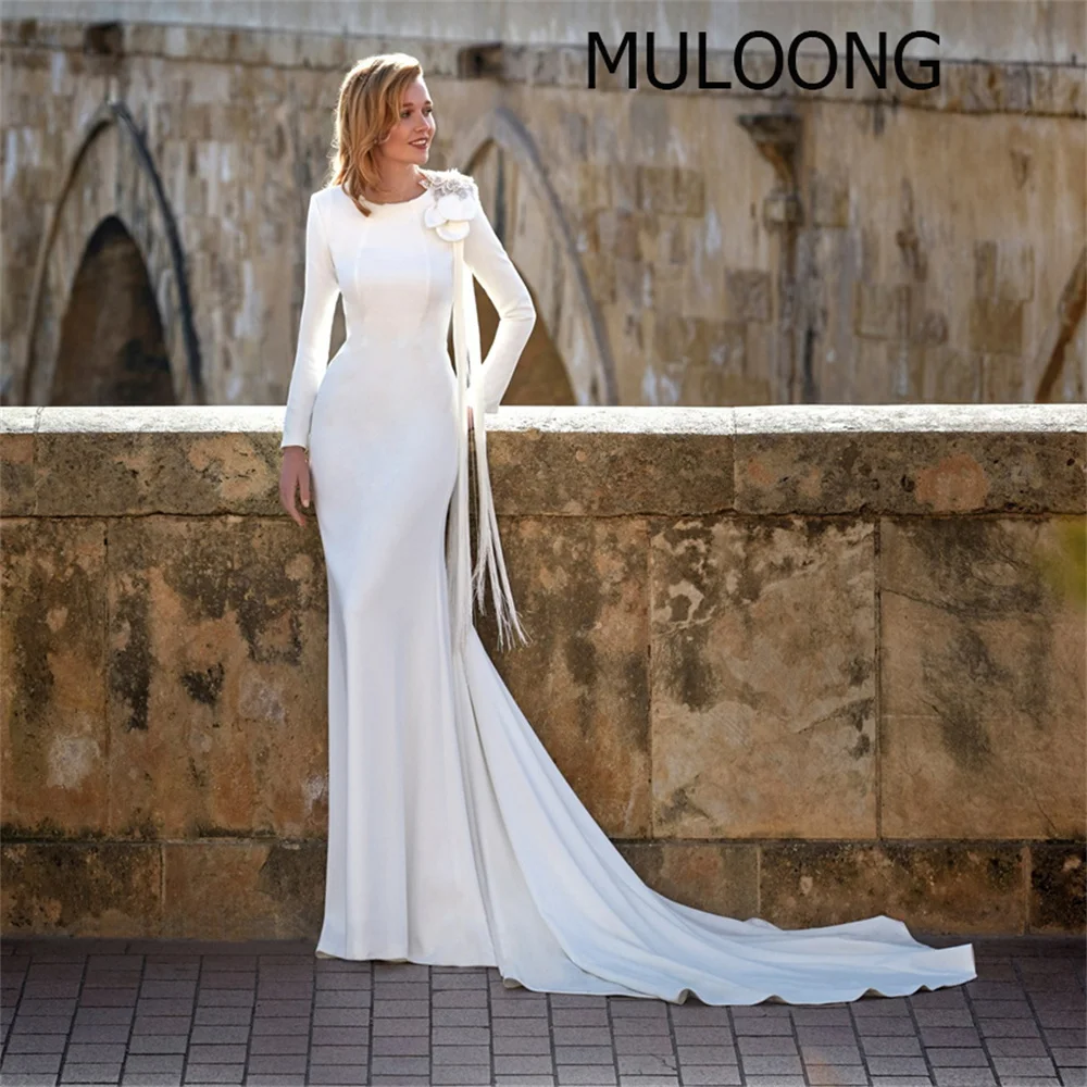 MULOONG O Neck Flowers Sequined Pleat Full Sleeve Wedding Backless Floor Length Sweep Train Mermaid Long Gowns Vestidos De Novia
MULOONG O Neck Flowers Sequined Pleat Full Sleeve Wedding Backless Floor Length Sweep Train Mermaid Long Gowns Vestidos De Novia