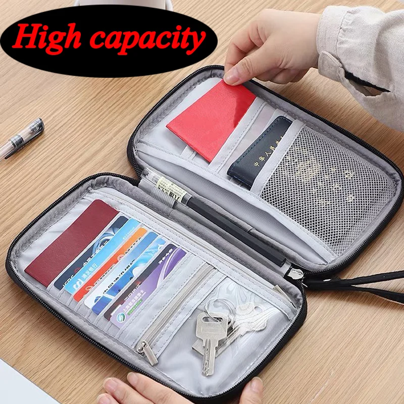 

Multifunctional Waterproof Passport Holder Wallet Portable Travel Small Credit Card Wallet Storage Bag Document Cardholder Pack