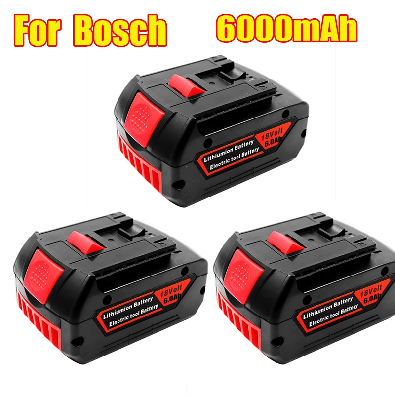 

Аккумулятор 18 в 6,0 Ач для электродрели Bosch, перезаряжаемая литий-ионная батарея ies BAT609 BAT609G BAT618 BAT618G BAT614 + 1 зарядное устройство
