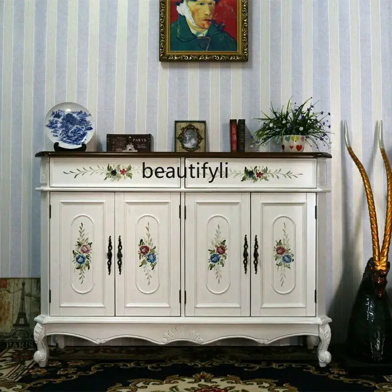 zqAmerican Shoe Cabinet Home Doorway Large Capacity Retro Painted Locker European Solid Wood Entrance Cabinet
zqAmerican Shoe Cabinet Home Doorway Large Capacity Retro Painted Locker European Solid Wood Entrance Cabinet