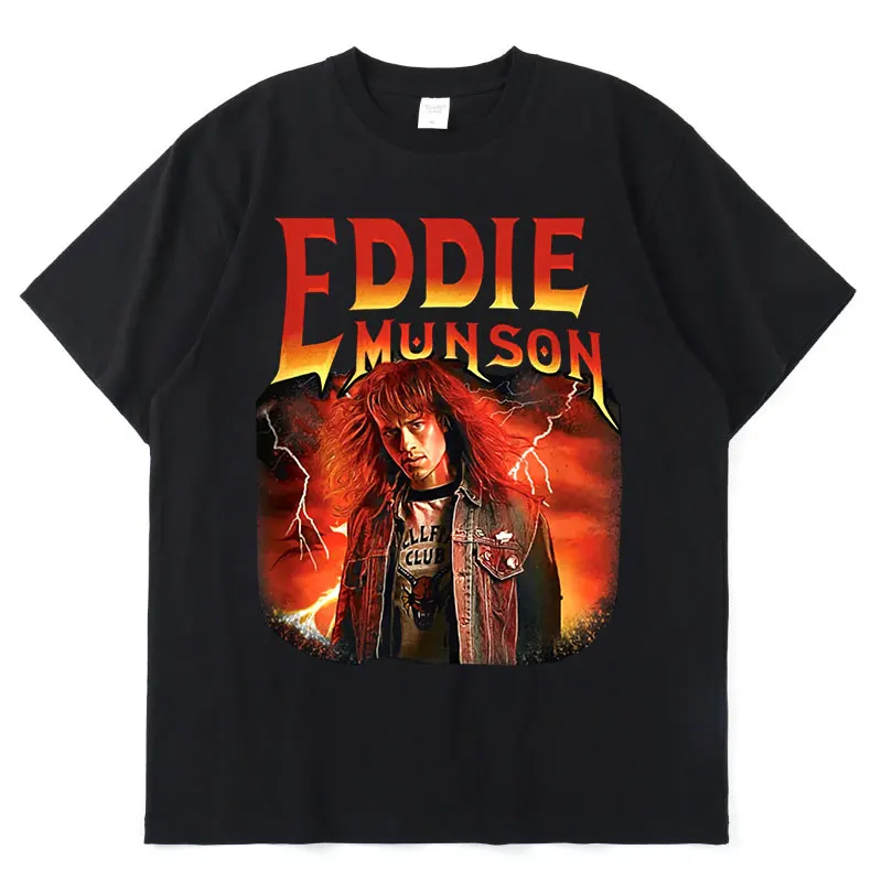 Stranger Things 4 Eddie Munson T-shirts Men's Graphics Print T-shirt Short Sleeve Oversize Streetwear Fashion Unisex T Shirt
Stranger Things 4 Eddie Munson T-shirts Men's Graphics Print T-shirt Short Sleeve Oversize Streetwear Fashion Unisex T Shirt