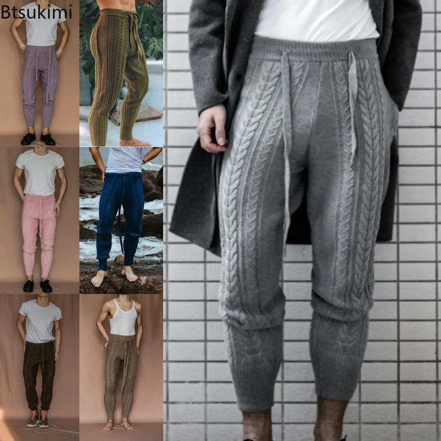 New 2023 Men Knitted Trousers Pants Slim Fashion Men's Ankle-Length Pants Drawstring Solid Pencil Autumn Winter Warm Sweatpants
New 2023 Men Knitted Trousers Pants Slim Fashion Men's Ankle-Length Pants Drawstring Solid Pencil Autumn Winter Warm Sweatpants