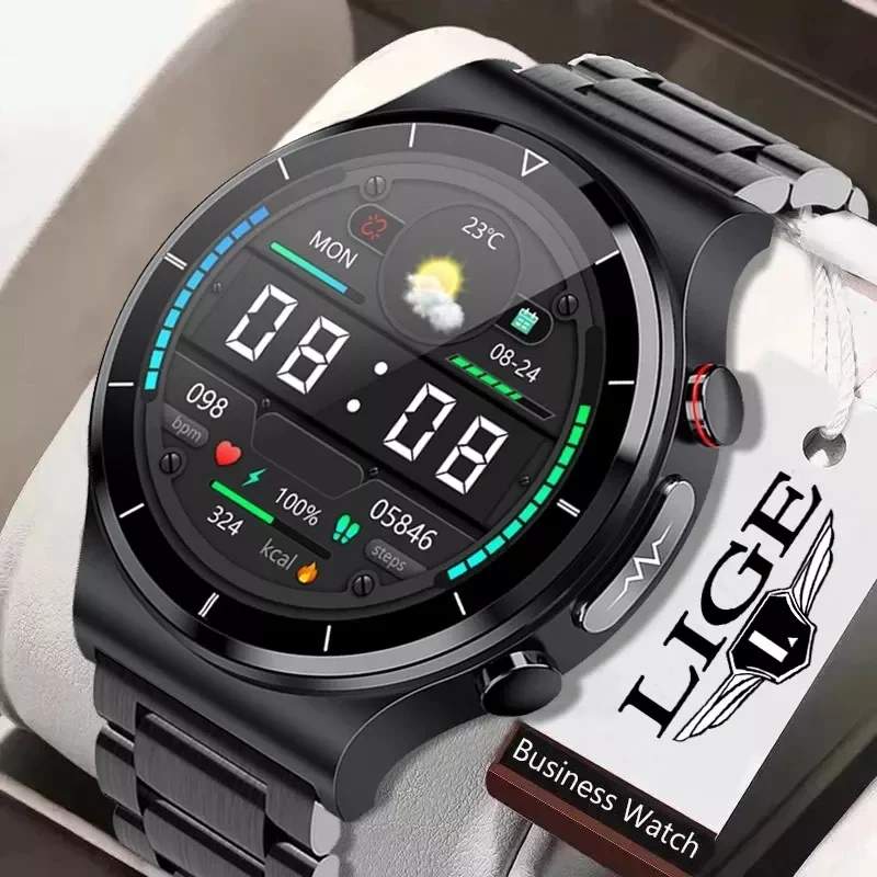 LIGE Health Smart Watch Men ECG+PPG Body Temperature Blood Pressure Heart Rate Waterproof Wireless Charger Smartwatch 360*360 HD
LIGE Health Smart Watch Men ECG+PPG Body Temperature Blood Pressure Heart Rate Waterproof Wireless Charger Smartwatch 360*360 HD