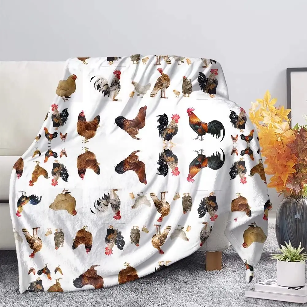 Chicken Printed Super Soft Fuzzy Faux Fur Reversible Flannel Throw Blanket for Sofa,Couch and Bed
Chicken Printed Super Soft Fuzzy Faux Fur Reversible Flannel Throw Blanket for Sofa,Couch and Bed