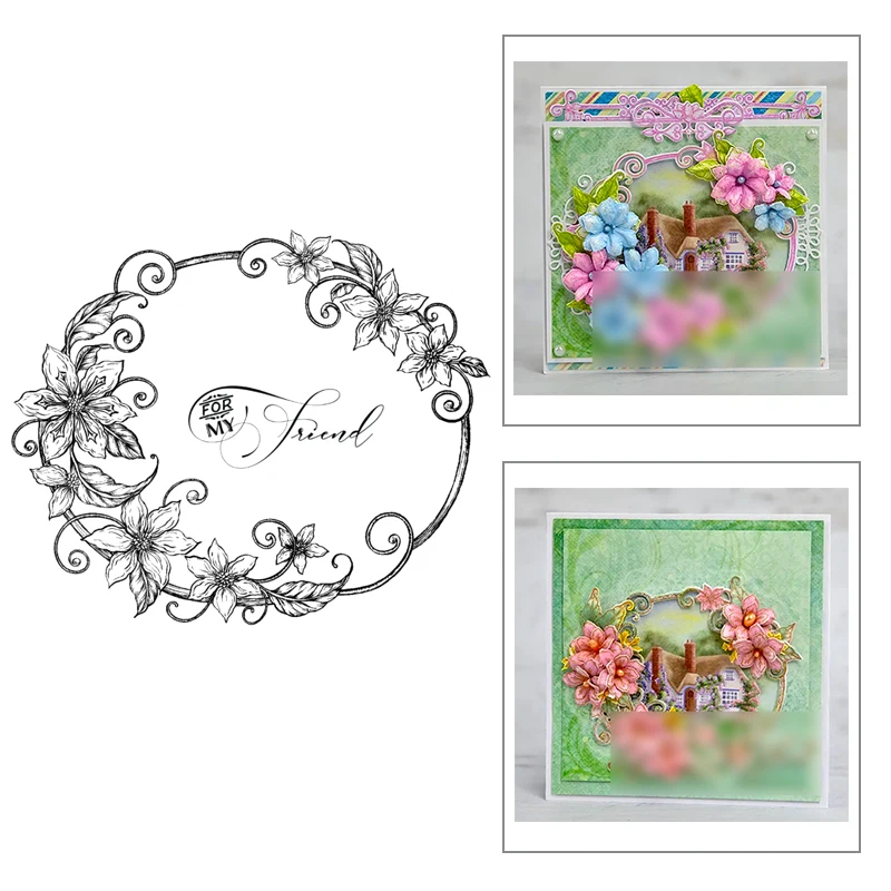 2022 New Wreath Pattern Frame Label Clear Stamps and Metal Cutting Dies Set For DIY Making Word Card Decoration Scrapbooking
2022 New Wreath Pattern Frame Label Clear Stamps and Metal Cutting Dies Set For DIY Making Word Card Decoration Scrapbooking