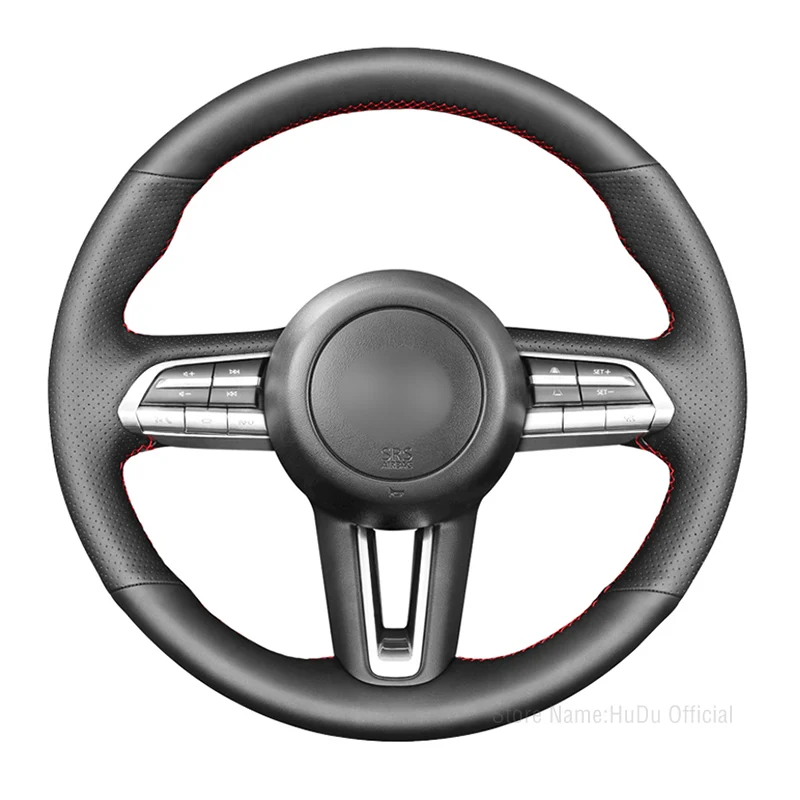 DIY For Mazda 3 Axela 2019 2020 CX-30 2020 MX-30 2020 Interior Black Alcantara Leather Hand-stitched Car Steering Wheel Cover 
DIY For Mazda 3 Axela 2019 2020 CX-30 2020 MX-30 2020 Interior Black Alcantara Leather Hand-stitched Car Steering Wheel Cover