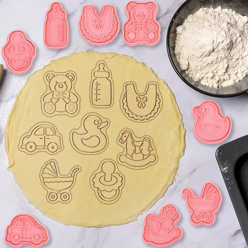 8pcs/set Plastic Cookie Cutters Cute Puppy Cat Biscuit Molds 3D Cartoon Pressable Mold Cookie Stamp Baby Shower Baking Pastry
8pcs/set Plastic Cookie Cutters Cute Puppy Cat Biscuit Molds 3D Cartoon Pressable Mold Cookie Stamp Baby Shower Baking Pastry