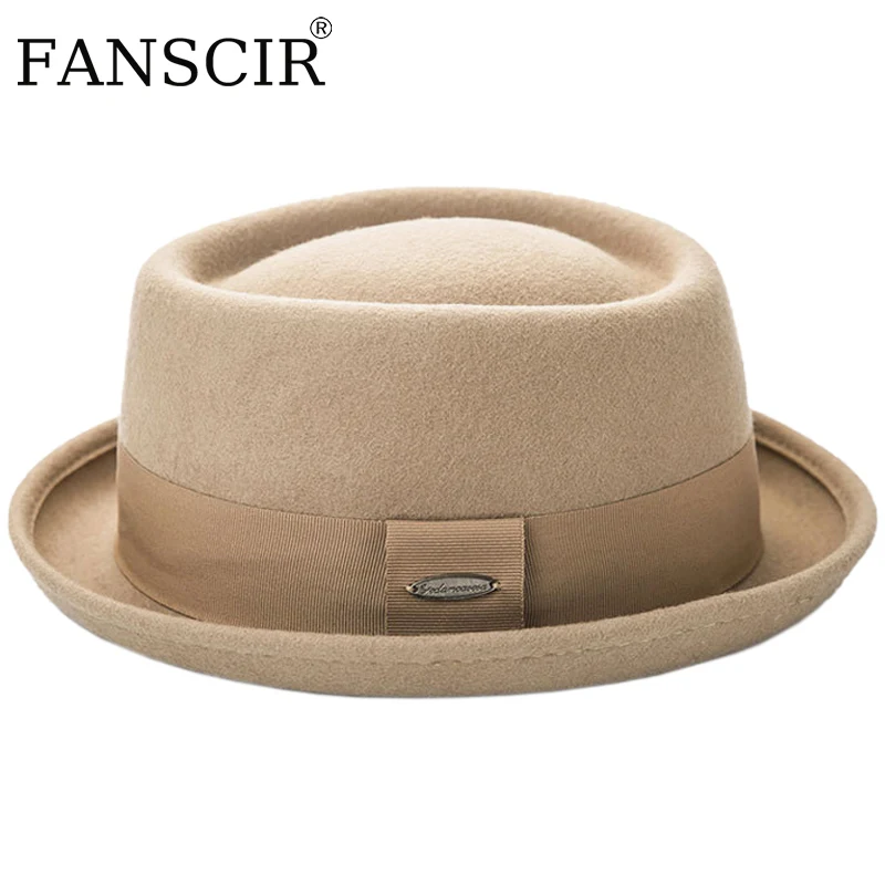 Classic 100% Wool Felt Pork Pie Fedora Hat Autumn Winter Curved Brim Church Hat For Men Ribbon Cylinder Hat Luxury Women Cap New
Classic 100% Wool Felt Pork Pie Fedora Hat Autumn Winter Curved Brim Church Hat For Men Ribbon Cylinder Hat Luxury Women Cap New
