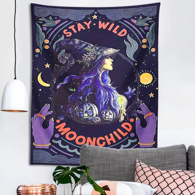 Witch Sun Moon Tapestry Wall Hanging Witchcraft Celestial Floral Print Hippie Flower Trippy Wall Carpets Home Dorm Decor Cloth
Witch Sun Moon Tapestry Wall Hanging Witchcraft Celestial Floral Print Hippie Flower Trippy Wall Carpets Home Dorm Decor Cloth