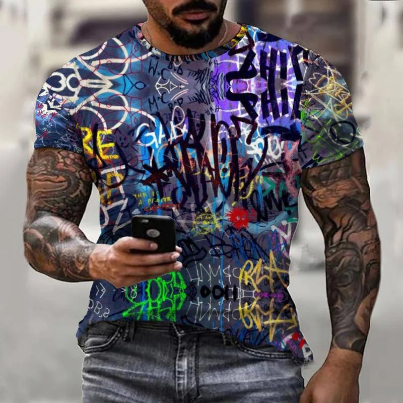 Street Graffiti Art 3D Abstract Print New Summer Men's T-Shirt Short Sleeve Oversized Top Hip Hop Fun Costume O Neck
Street Graffiti Art 3D Abstract Print New Summer Men's T-Shirt Short Sleeve Oversized Top Hip Hop Fun Costume O Neck