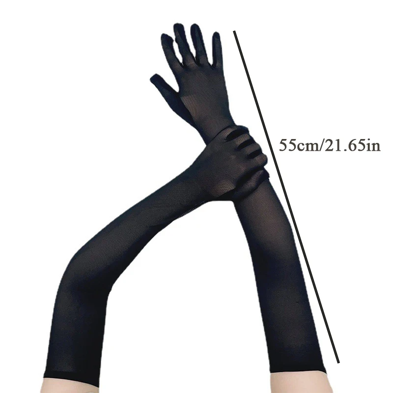 Women Transparent Mesh Gauze Over Elbow Mitten Stretch Full Finger Gloves Mitten Elegant Ladies Wedding Party Prom Dress Gloves
Women Transparent Mesh Gauze Over Elbow Mitten Stretch Full Finger Gloves Mitten Elegant Ladies Wedding Party Prom Dress Gloves
