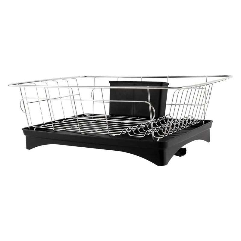 Stainless Steel Dish Drainer Drying Rack With 3-Piece Set Removable Rust Proof Utensil Holde For Kitchen Counter Storage Rack
Stainless Steel Dish Drainer Drying Rack With 3-Piece Set Removable Rust Proof Utensil Holde For Kitchen Counter Storage Rack