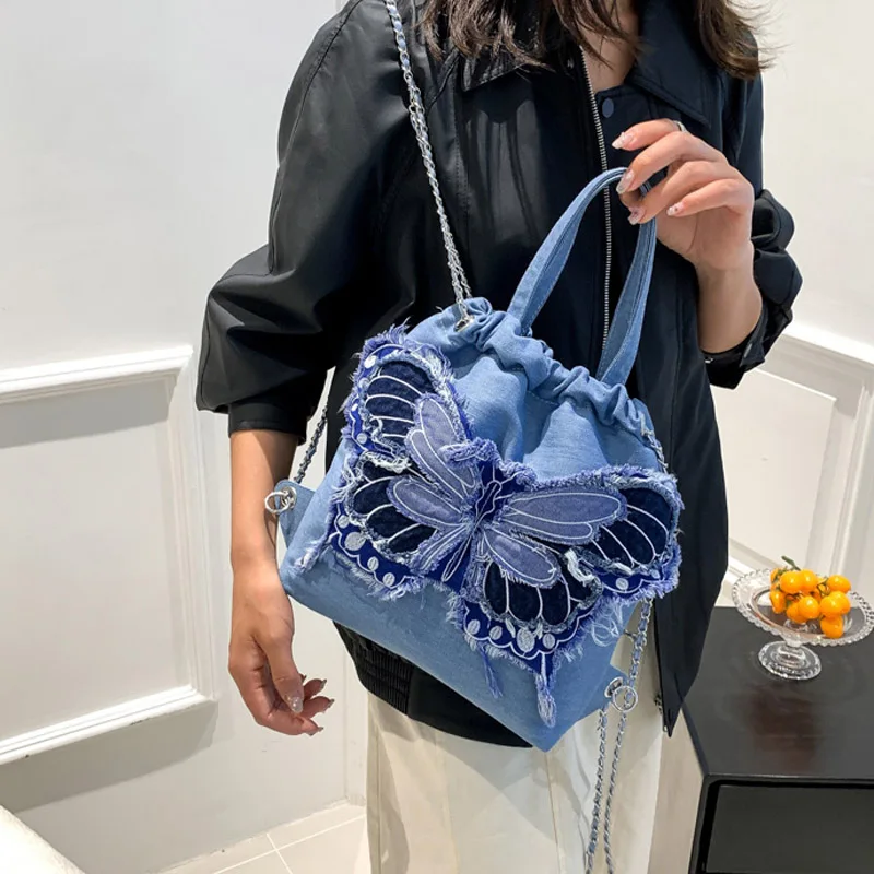 Large Capacity Denim Women Backpack Butterfly Design Back-packs Ladies Daily Travel Bag Teenagers Girl School Book Bags Lady Bag
Large Capacity Denim Women Backpack Butterfly Design Back-packs Ladies Daily Travel Bag Teenagers Girl School Book Bags Lady Bag
