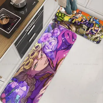 Hot Anime JoJos Bizarre Adventure Floor Mat Bathroom Mat Anti-slip Absorb Water Long Strip Cushion Bedroon Welcome Doormat
