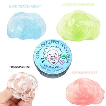 4Pcs Hand Gum Anti-stress Toy Transparent Bounce Plasticine Slime Light Clay Adults Decompression Mud Educational Toys Kids Gift