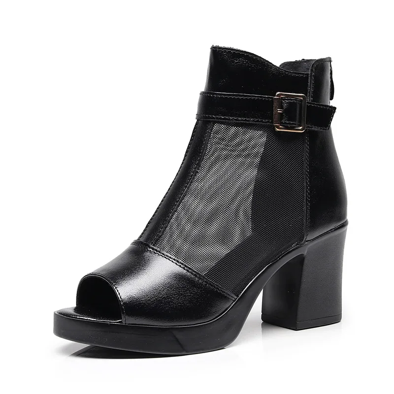 2022 Summer Women's High Heels Thick Heels Mesh High-top Sandals Fish Mouth Shoes Summer Mesh Boots
2022 Summer Women's High Heels Thick Heels Mesh High-top Sandals Fish Mouth Shoes Summer Mesh Boots