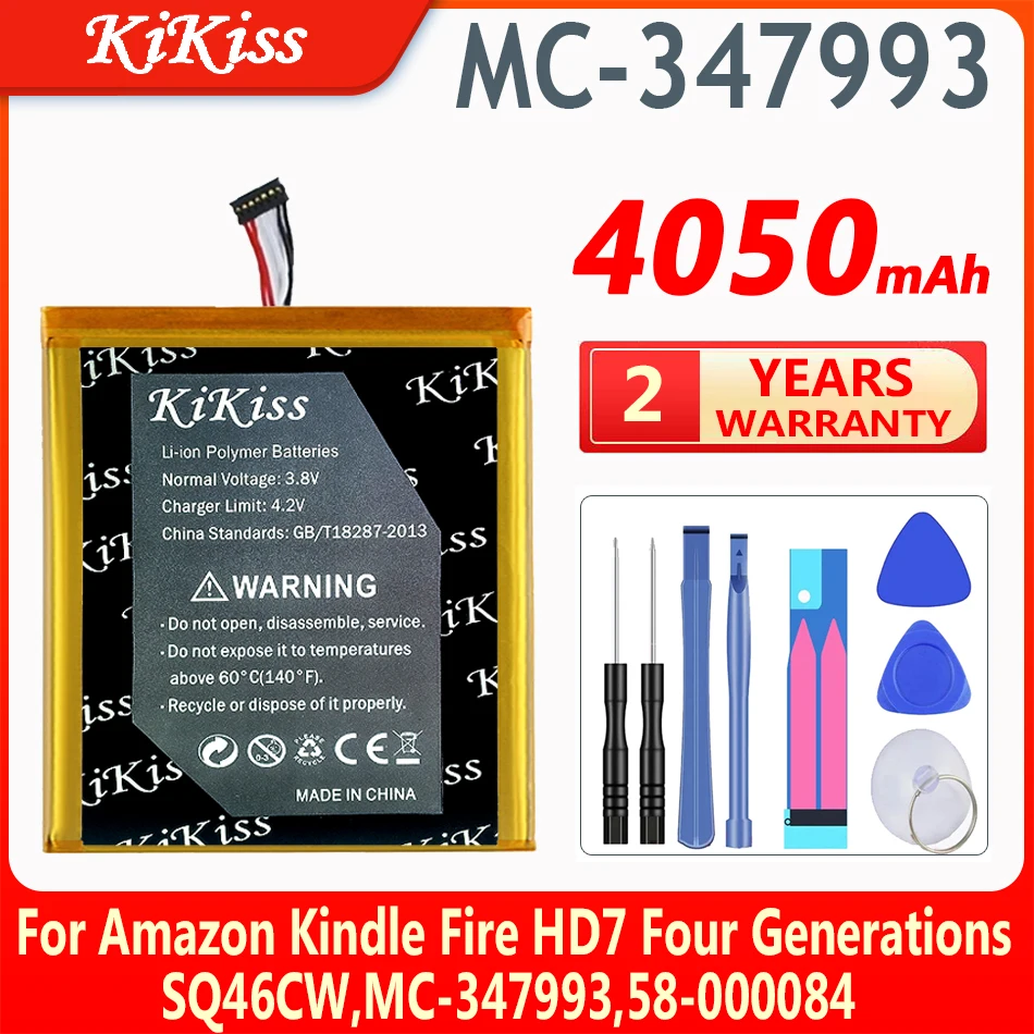 4050mAh KiKiss MC-347993 Battery For Amazon Kindle Fire HD7 Four Generations,SQ46CW,MC-347993,58-000084
4050mAh KiKiss MC-347993 Battery For Amazon Kindle Fire HD7 Four Generations,SQ46CW,MC-347993,58-000084