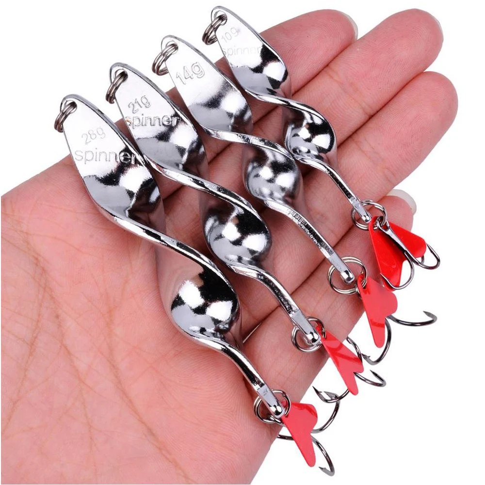 1Pcs Gold and silver 10G 14g 21g 28g Rotating metal glitter baits lures For trout perch Pike Pesca fish treble hook tackle fish
1Pcs Gold and silver 10G 14g 21g 28g Rotating metal glitter baits lures For trout perch Pike Pesca fish treble hook tackle fish