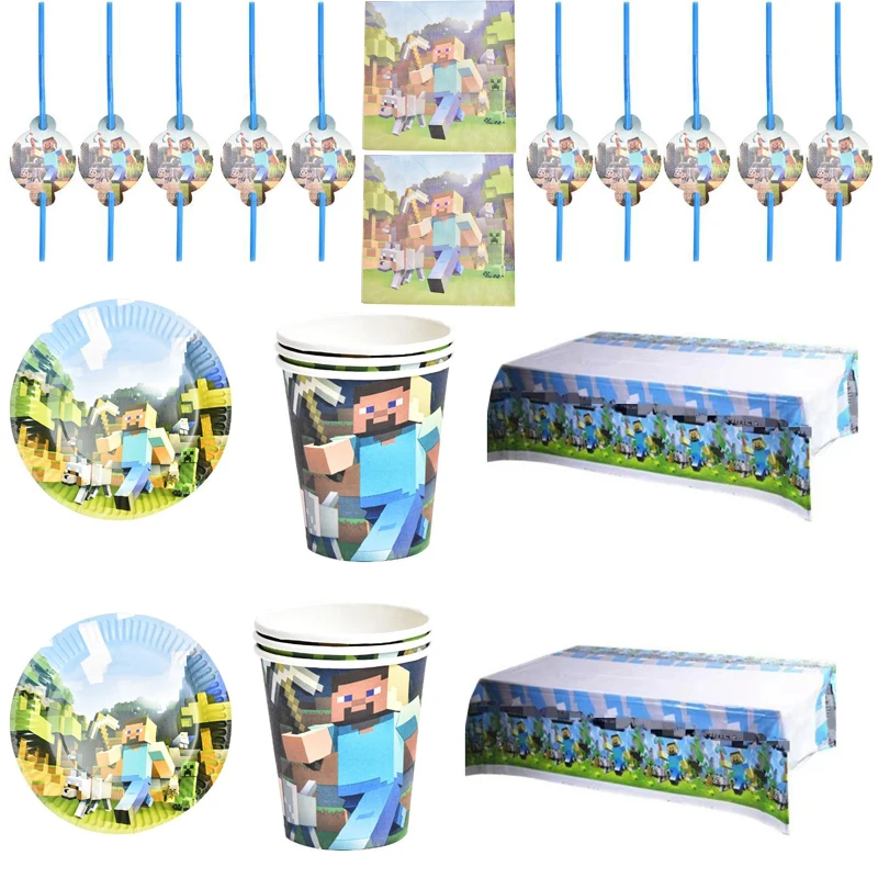 82Pcs/lot Happy Birthday Party My World Theme Plates Kids Boys Favors Cups Napkins Tablecloth Baby Shower Decorate Straws
82Pcs/lot Happy Birthday Party My World Theme Plates Kids Boys Favors Cups Napkins Tablecloth Baby Shower Decorate Straws