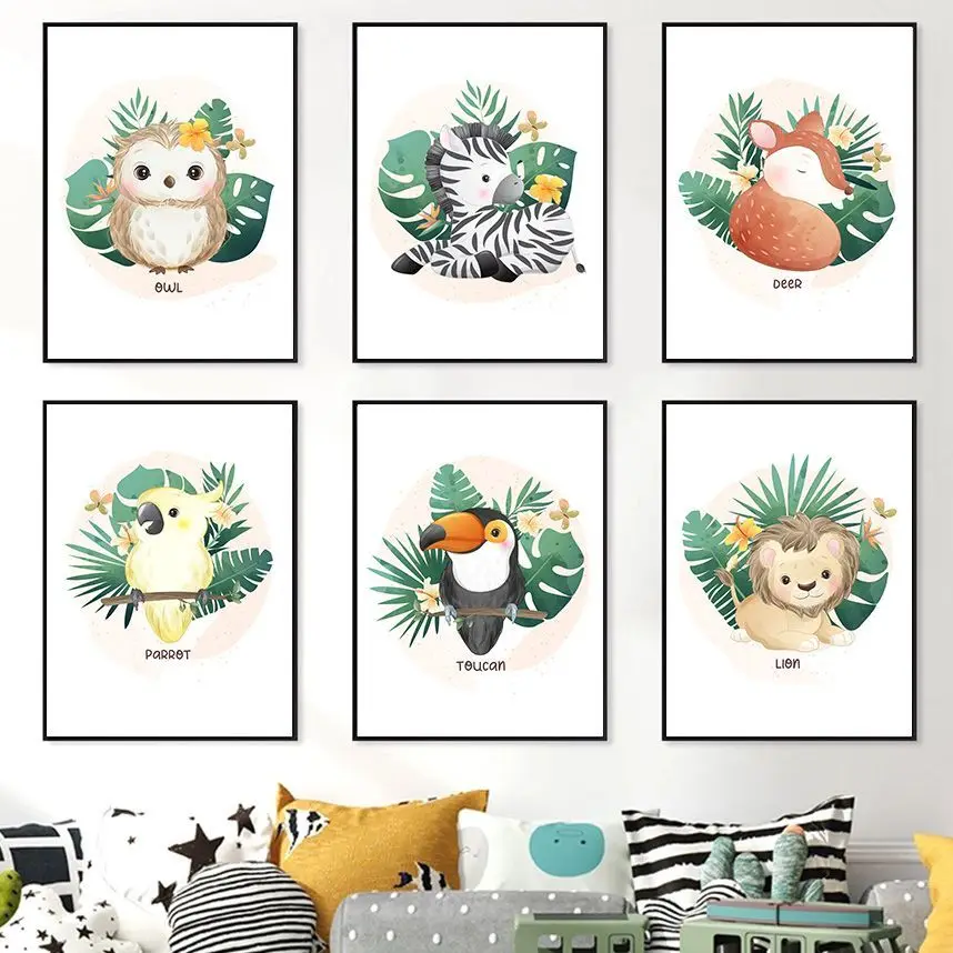 Monstera Owl Zebra Fox Lion Toucan Nursery Wall Art Canvas Painting Nordic Posters And Prints Wall Pictures Baby Kids Room Decor
Monstera Owl Zebra Fox Lion Toucan Nursery Wall Art Canvas Painting Nordic Posters And Prints Wall Pictures Baby Kids Room Decor