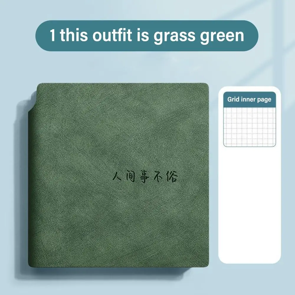 Компактный блокнот из искусственной кожи, креативный портативный блокнот в клетку для оформления списка дел, карманный блокнот для офиса и школы