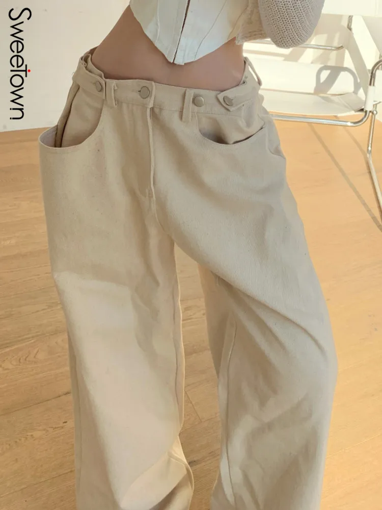 Sweetown Chic Low Waist Casual Baggy Jeans Woman Korean Fashion Loose Streetwear Straight Pants Hippie Denim Trousers Harajuku
Sweetown Chic Low Waist Casual Baggy Jeans Woman Korean Fashion Loose Streetwear Straight Pants Hippie Denim Trousers Harajuku