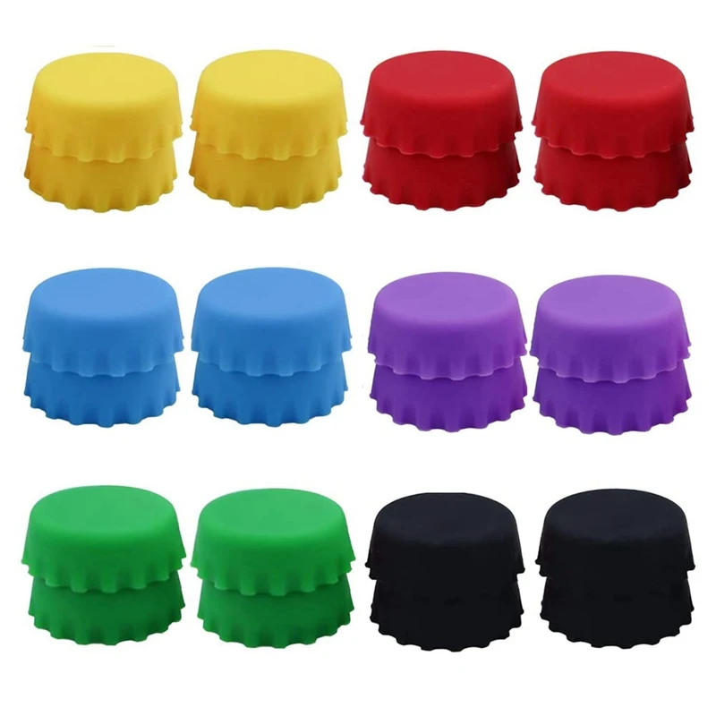 24 PCS Silicone Rubber Bottle Caps, 6 Colors Reusable Beer Caps For Home Brewing Beer, Soft Drink, Wine Bottle
24 PCS Silicone Rubber Bottle Caps, 6 Colors Reusable Beer Caps For Home Brewing Beer, Soft Drink, Wine Bottle