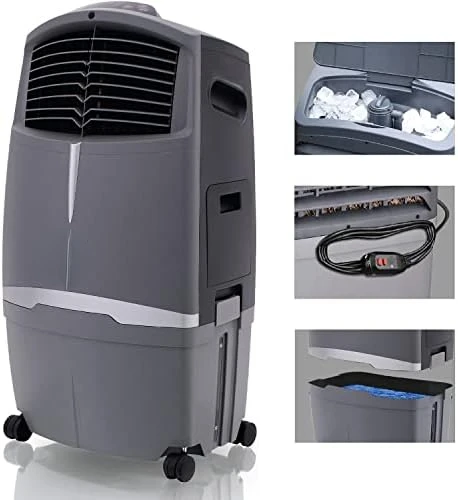 CFM 3-Speed Outdoor Rated Portable Evaporative Cooler (Swamp Cooler) for 491 Sq. Ft. with GFCI Cord
CFM 3-Speed Outdoor Rated Portable Evaporative Cooler (Swamp Cooler) for 491 Sq. Ft. with GFCI Cord