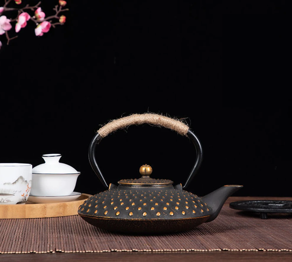 800ML Cast Iron Teapot Japanese-style Boiling Kettle Beauty Health Pig Iron Boiling Water Pot Retro Tea Set
800ML Cast Iron Teapot Japanese-style Boiling Kettle Beauty Health Pig Iron Boiling Water Pot Retro Tea Set