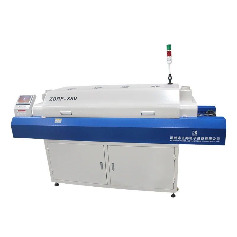 Hot Air SMT Reflow Oven PCB Reflow Soldering Machine infrared heating 8 Heating Zone
Hot Air SMT Reflow Oven PCB Reflow Soldering Machine infrared heating 8 Heating Zone