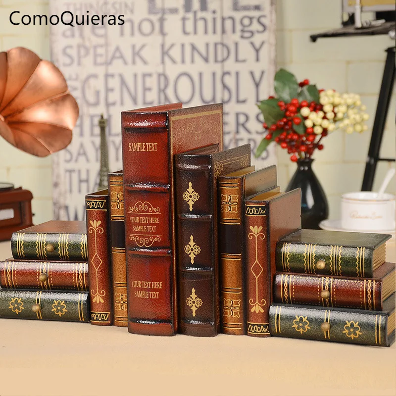 Retro Fake Bookend Ornaments European-style Study Bookshelf Decorations Wooden Book Simulation Bookend Bookstand Storage Box
Retro Fake Bookend Ornaments European-style Study Bookshelf Decorations Wooden Book Simulation Bookend Bookstand Storage Box