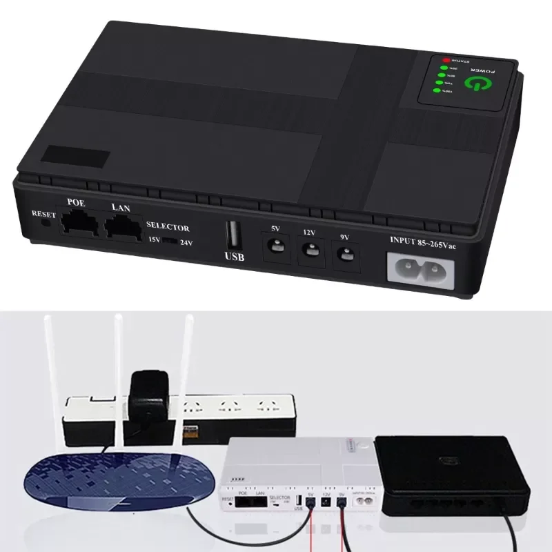 UPS Battery Backup 10400mAh Lithium Battery, Home 5V 9V 12V Battery Backup for LED Light Speaker WiFi Router
UPS Battery Backup 10400mAh Lithium Battery, Home 5V 9V 12V Battery Backup for LED Light Speaker WiFi Router