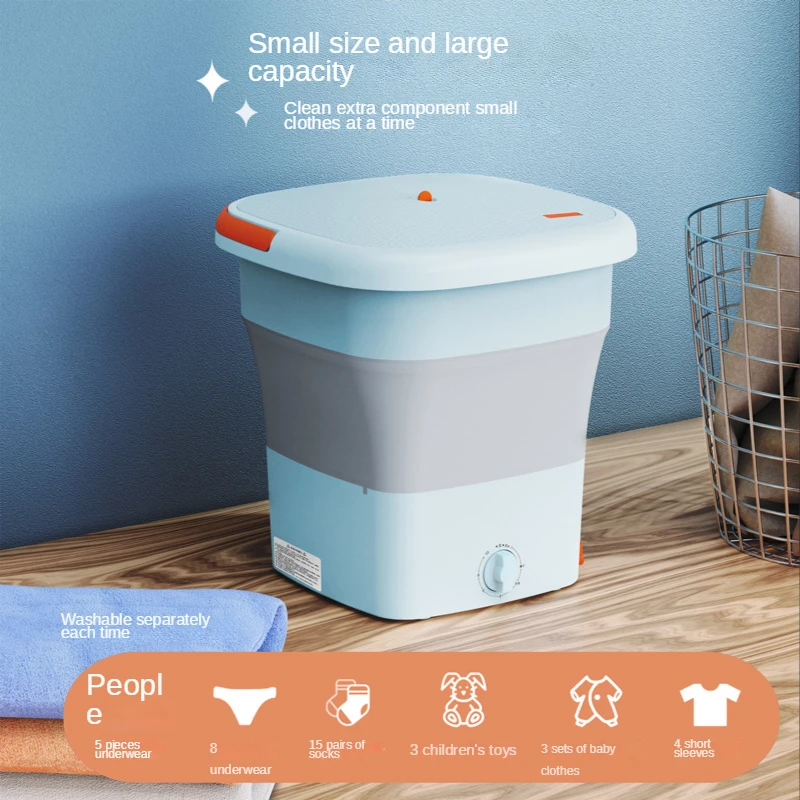 

12L Folding Washing Machine Portable Bra Washer Special Artifact for Washing Socks Underwear Baby Washing and Stripping