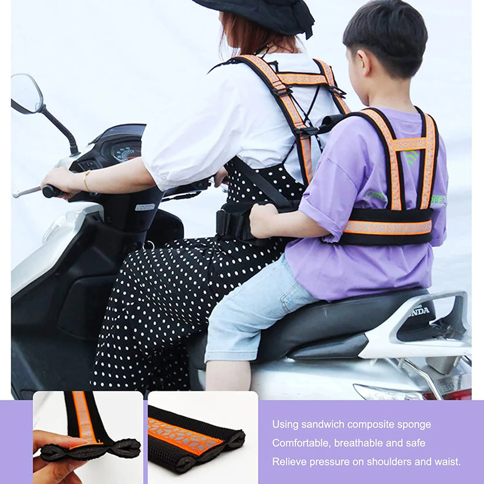 Universal Motorcycle Safety Belt For Kids Adjustable Rear Seat Grab Handle Strap Harness Child Safety Belt With Reflective Strip
Universal Motorcycle Safety Belt For Kids Adjustable Rear Seat Grab Handle Strap Harness Child Safety Belt With Reflective Strip