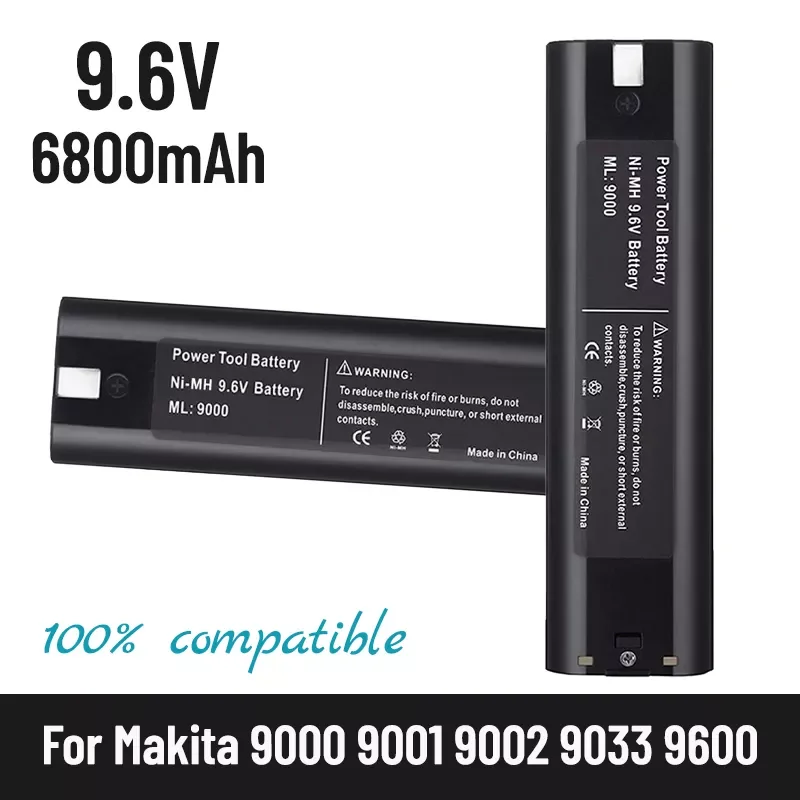 for Makita 9.6V 6.8Ah NI-MH Battery Replacement 9000 9002 9033, 6095D 6096D 6093D 6012HD DA391D 5090D 4390D 5090D 8402VD ML902
for Makita 9.6V 6.8Ah NI-MH Battery Replacement 9000 9002 9033, 6095D 6096D 6093D 6012HD DA391D 5090D 4390D 5090D 8402VD ML902