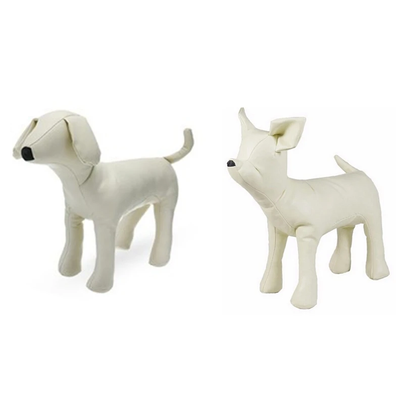 2 Pcs Leather Dog Mannequins Standing Position Dog Models Toys Pet Animal Shop Display Mannequin White, S & M
2 Pcs Leather Dog Mannequins Standing Position Dog Models Toys Pet Animal Shop Display Mannequin White, S & M