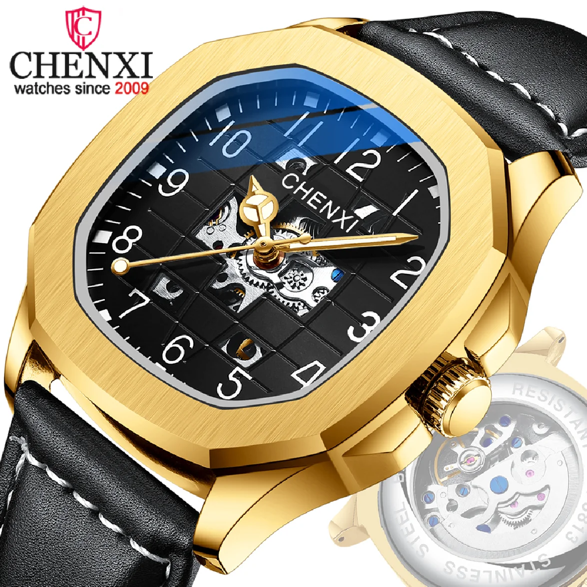 CHENXI Watch Men Automatic Mechanical Tourbillon Clock Fashion Business Watches Men Leather Waterproof Luminous Wrist Watch
CHENXI Watch Men Automatic Mechanical Tourbillon Clock Fashion Business Watches Men Leather Waterproof Luminous Wrist Watch